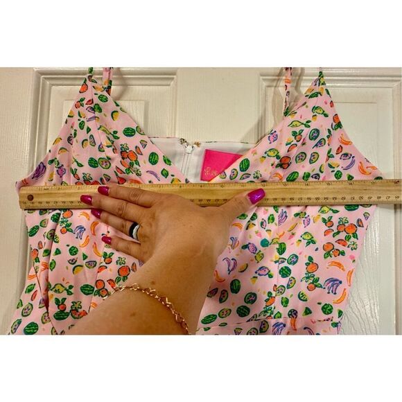NWOT Lilly Pulitzer Summer Fruit Alysa Wrap Mini Dress Size 14 - Picture 8 of 9